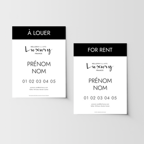 Panneaux Immobiliers - Luxury - À Louer - 60x80 cm